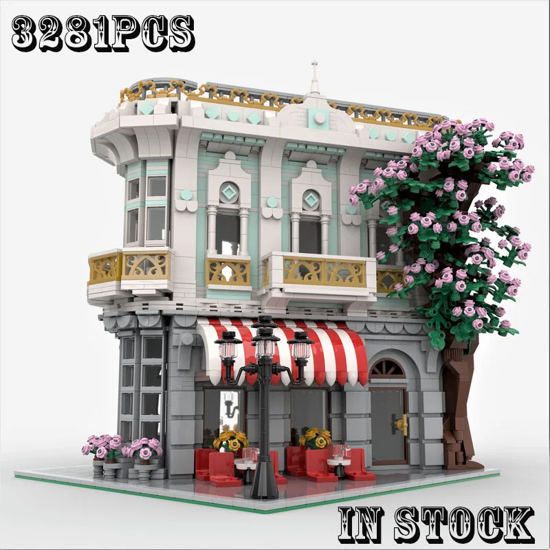 MOC-131134 Building blocks Cafe under the cherry blossom tree creative assembly toy birthday Christmas boy gifts