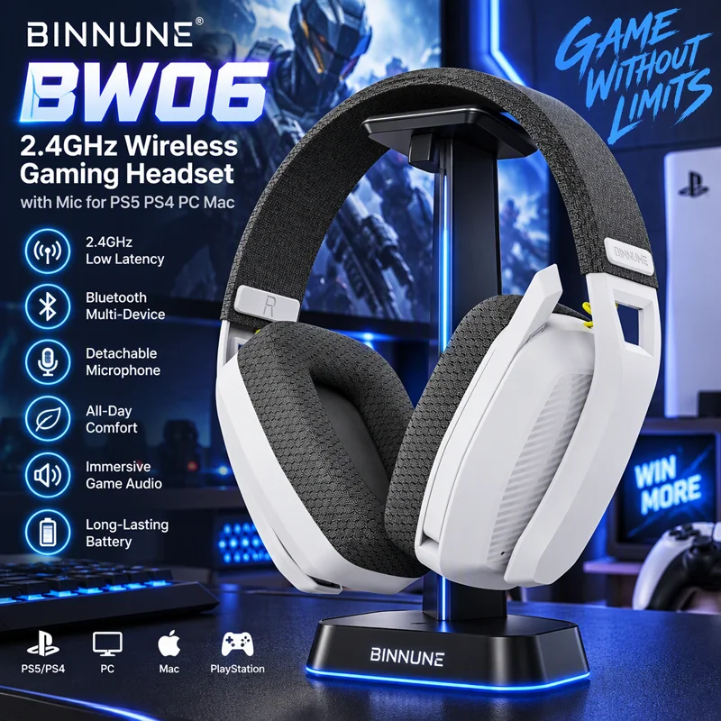 Binnune BW06 4ghz Wireless Gaming Headset