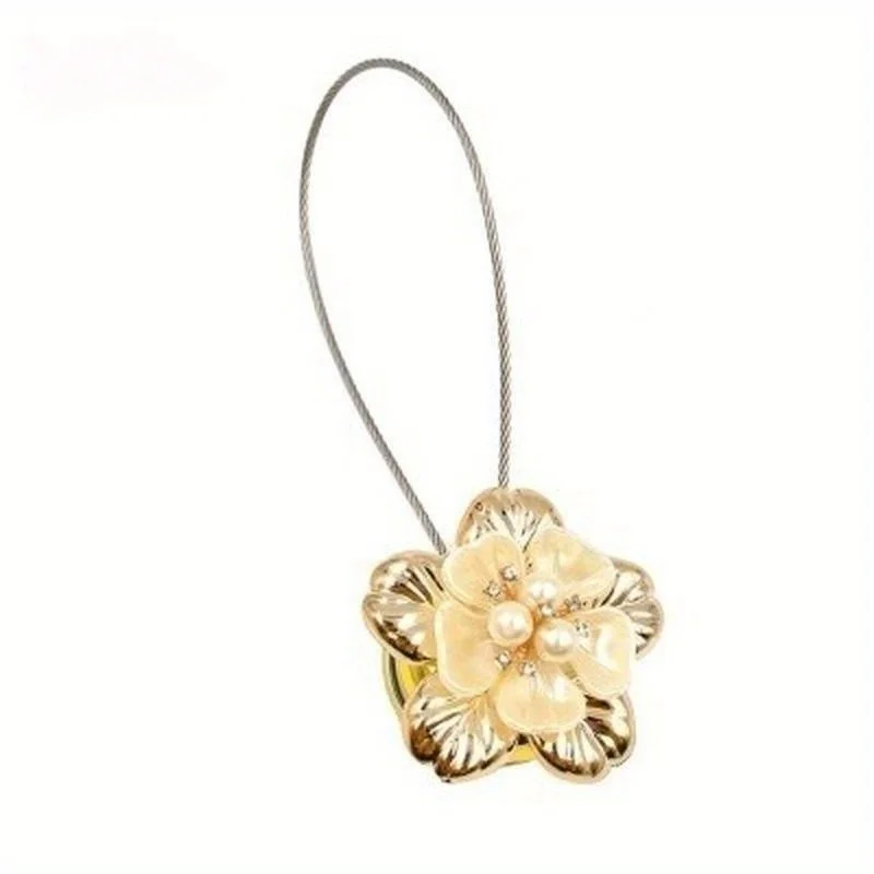 1PC Blume Draht Vorhänge Zurück Binden Magnet Vorhänge Schnalle Magnetische Vorhang Halter Vorhang Strap Zubehör