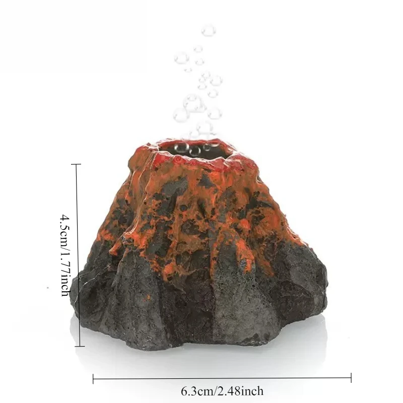 Fish Tank  Aquarium Volcano Shape Air Bubble Stone Oxygen Pump Decoration Ring Stone Tank Plate Air Pump Landscaping Decoration