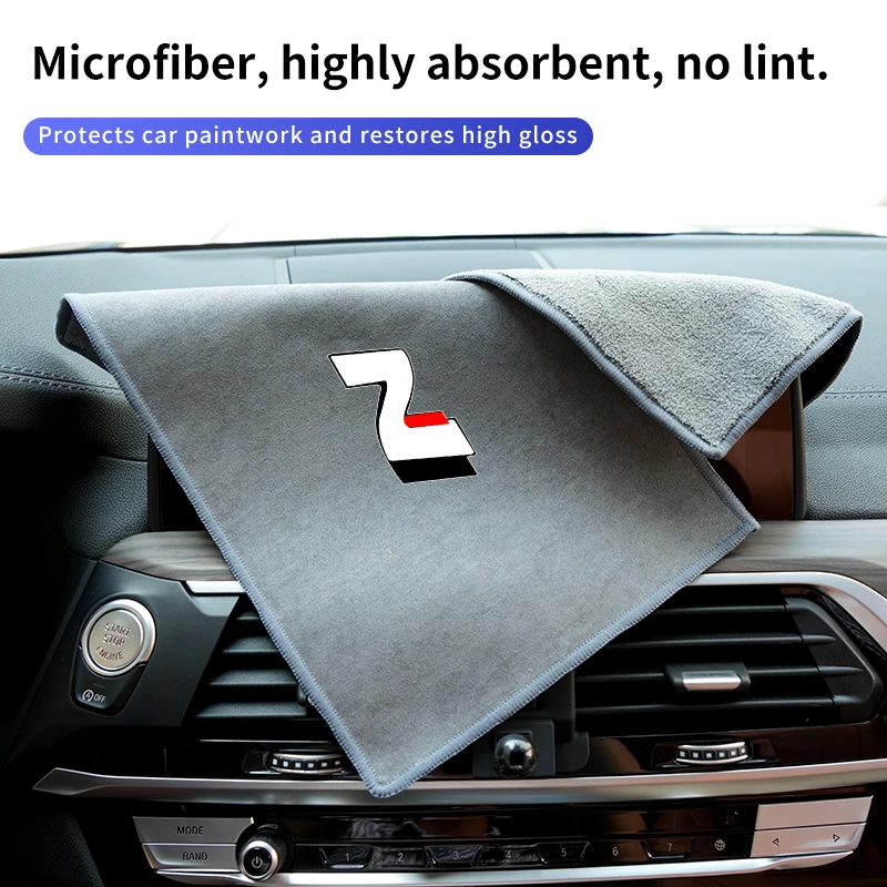 Car Logo Wash Clean Towel Microfiber Cleaning Drying Cloth For Hyundai N Line Performance I20 IX35 I30 Sonata Elantra Veloster 