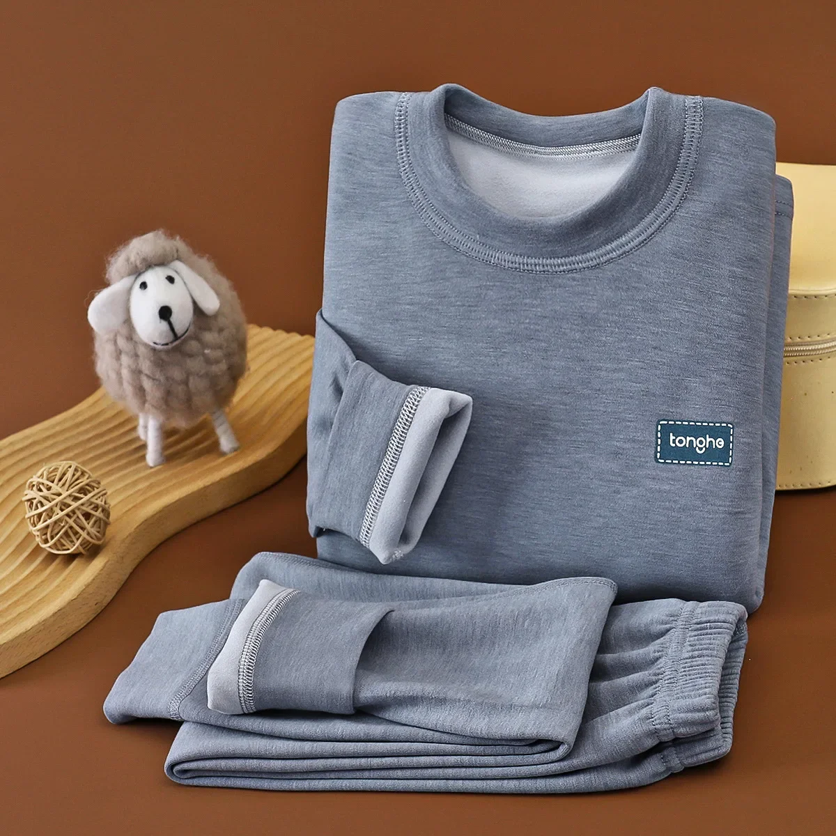 Kids Thermal Underwear Set Long Johns Lyocell Breathable Cozy Warm Boys Girls Winter Daily Base Layer Wear Children Sleepwear