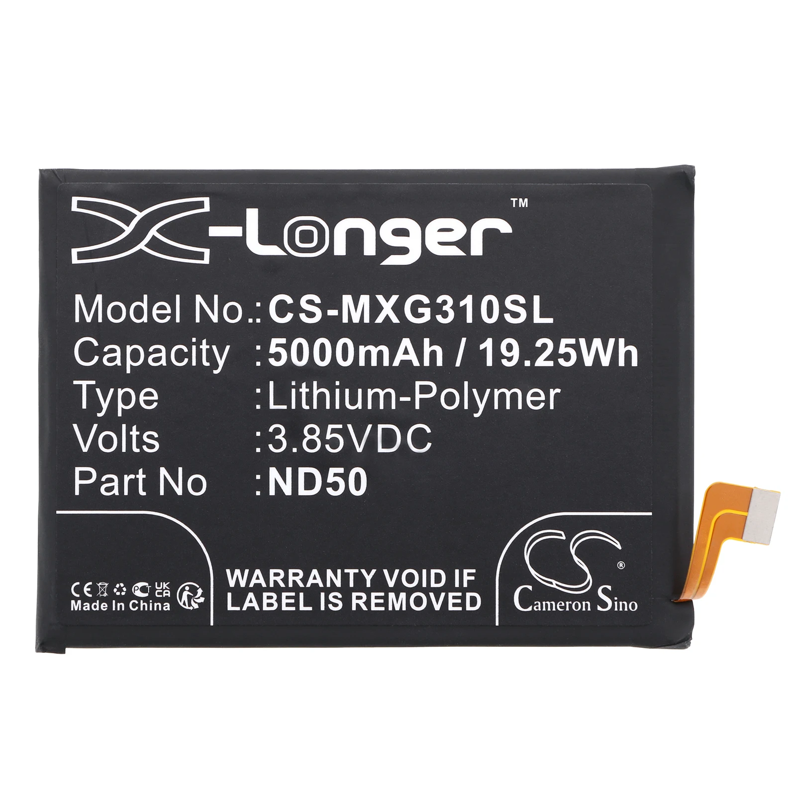 ALLCCX Batería de 5000mAh 3.85V 19.25Wh para Móvil, Smartphone Motorola ND50 SB18D24973 Moto G31 2021 G62 5G 2022 XT2223-2 T2173-1