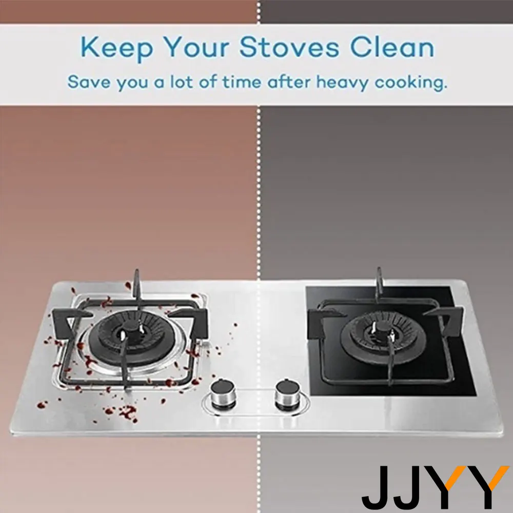 JJYY 1/2/4Pcs Universal Stove Burner Covers Protector Sheets Oven Liner Protector Reusable Stovetop Protector