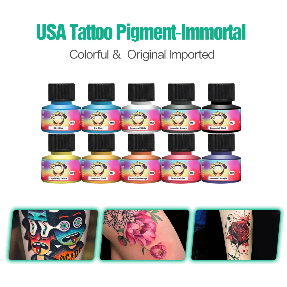 5ml US Imported Immortal Tattoo Ink Tattoo Pigment 10 Colors American Original Genuine Ink Tattoo Supplies Tattoo Ink Set