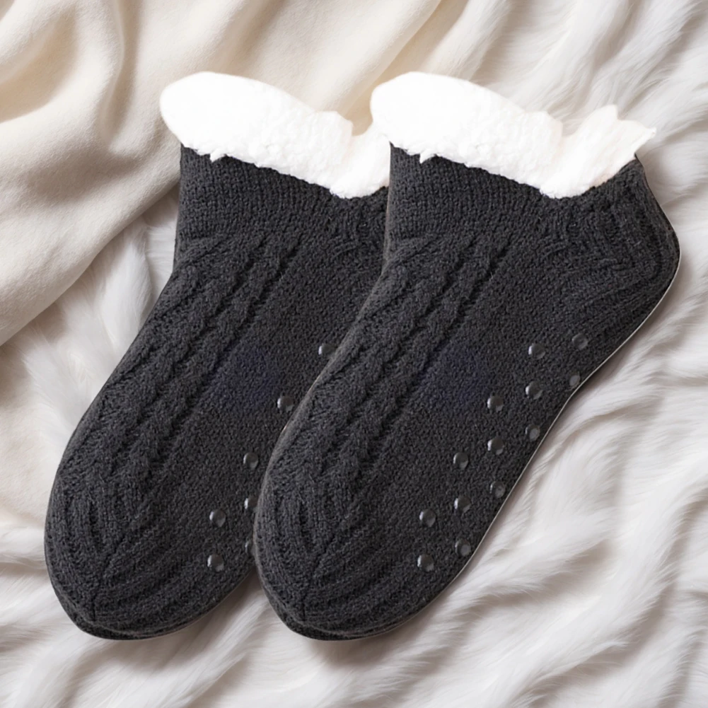 Winter Indoor Home Slippers Socks Non Slip Carpet Sock Warm Thermal Slipper Socks Soft for Women Men