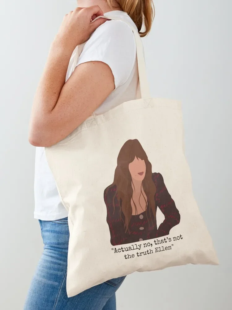 

Actually no that’s not the truth Ellen Tote Bag canvas shopping bag Canvas bag for women Big for beach