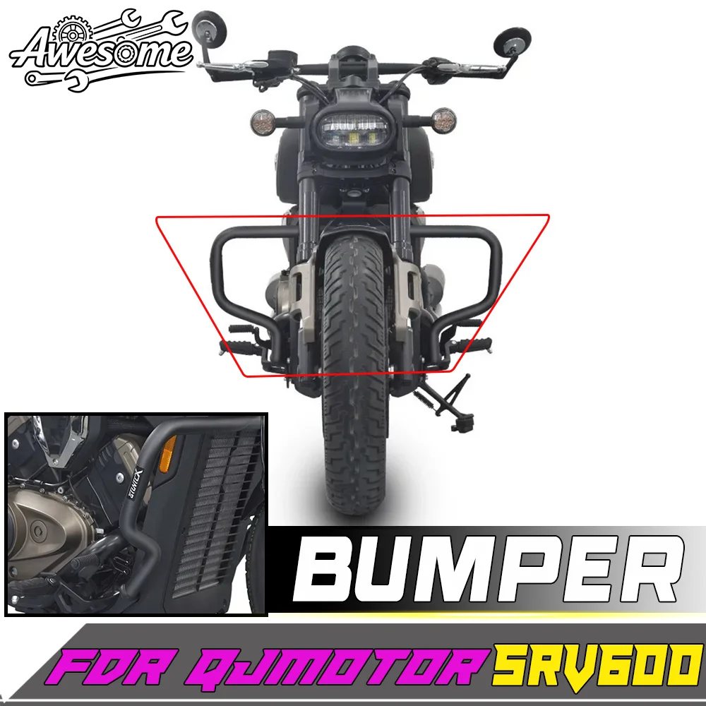 Crash Bar Anti-Fall Bumper For Fit QJMOTOR SRV 600V srv 600V srv 600v