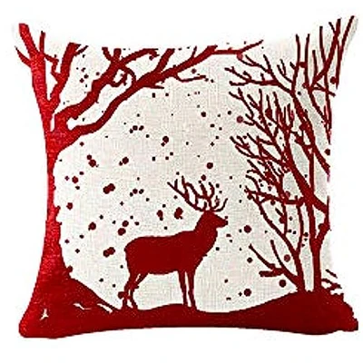 Frohe Weihnachten Schneeflocke roter Bär Leinen dekorative Kissen bezug Home Sofa dekorative Kissen bezug Kissen bezug 45x45
