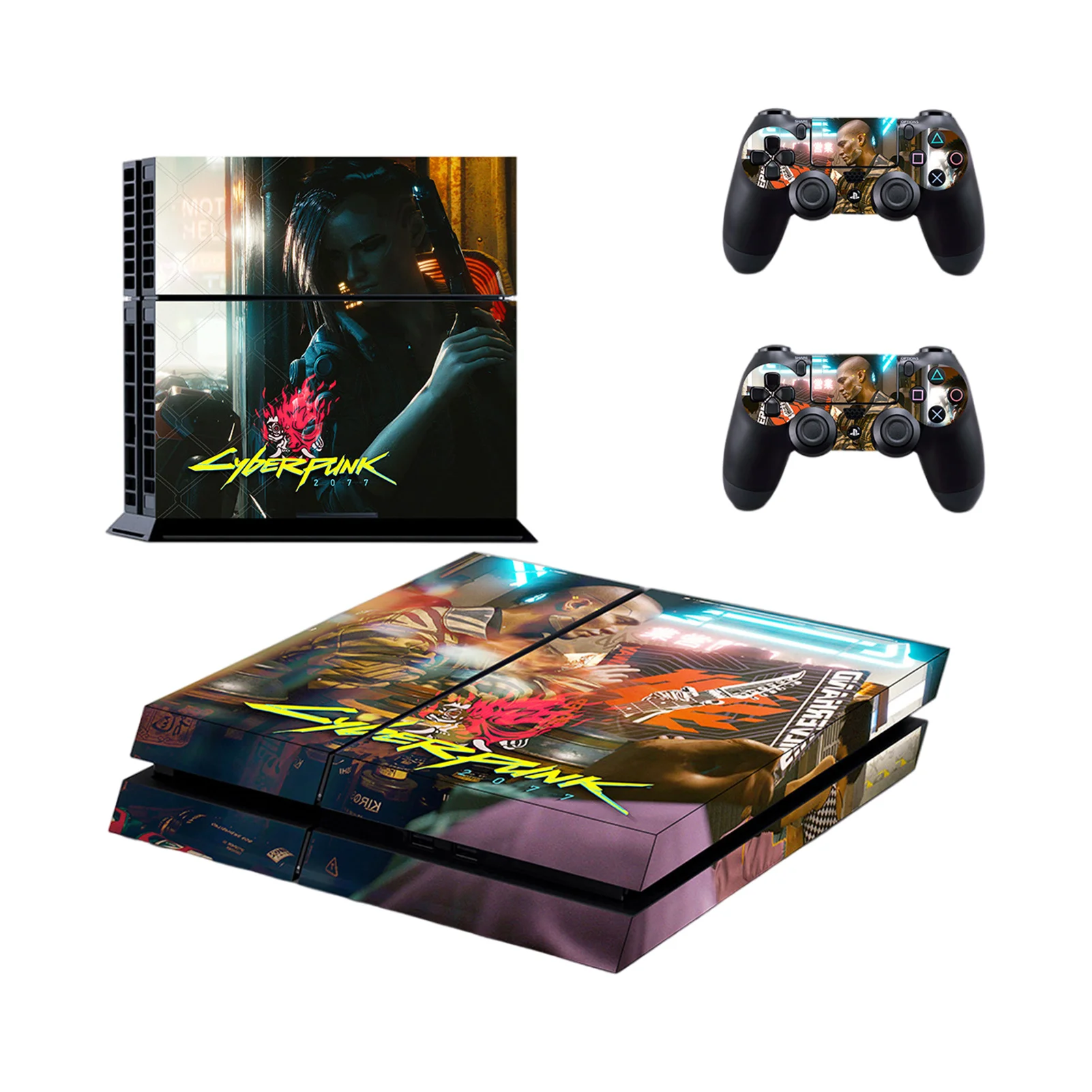 PVC Sticker Skin For PS4 Slim Sticker For Sony Playstation4 Slim Controller Skin Sticker For PS4 Skin Cartoon Game Control Decal