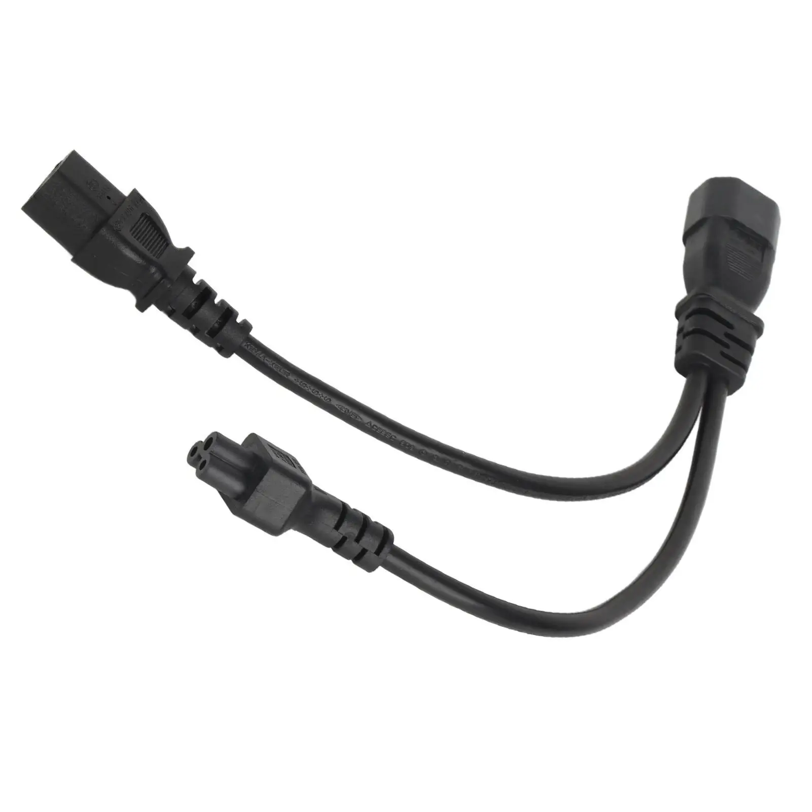 Y Splitter Power Cord IEC 320 C14 Male  C13 & C5 Female Adapter Cable 10 250V Connector