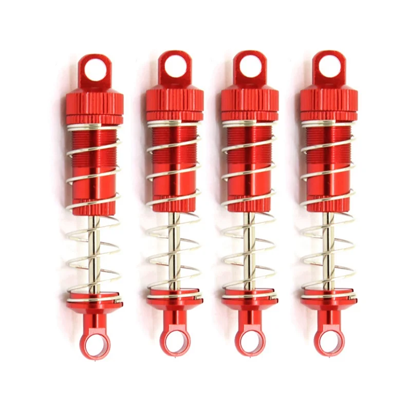 For MN D90/D99S Land Rover Defender 1/12 Series and WPL 1/16 Series Metal Oil Shock Absorbers,Red