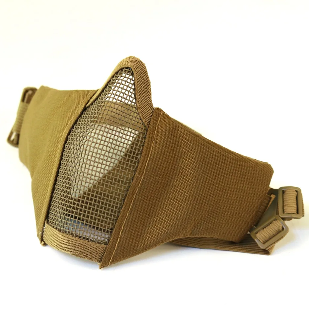Adjustable Military Tactical Protective Mesh Half Face Mask Tactical Lower Face Protective Mask for Hunting Paintball CS - Image 3