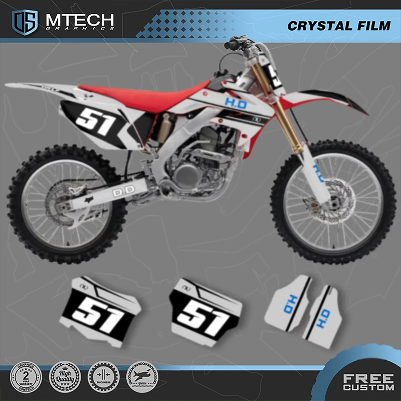 

DSMTECH Graphics Decals Sticker Backgrounds Kits For Honda CRF250R CRF250 2004 2005 2006 2007-2009 006