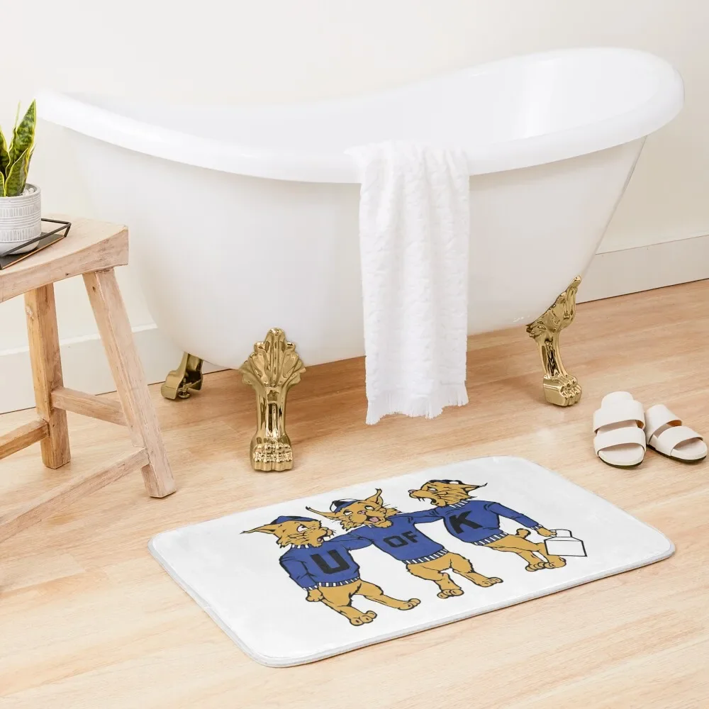 

University of Kentucky Vintage Wildcats Bath Mat Waterproof Bathroom Rugs Washable Non-Slip Kitchen Rug Mat