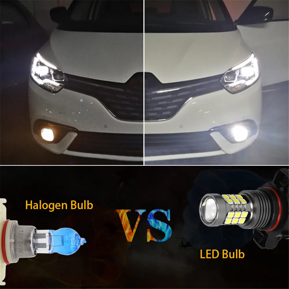 LED Car Light Front Fog Lamp 2504 PSX24W 12276 Bulb For Citroen C4 Cactus 2014 2015 2016 2017 2018 2019 2020 2021 Accessories