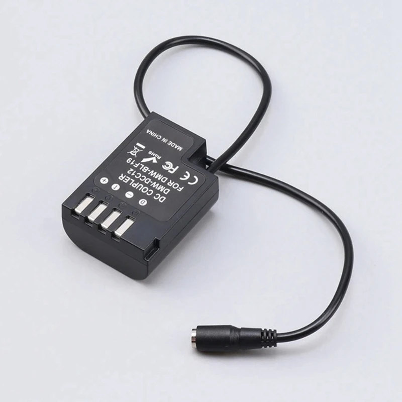 DMW-BLF19E Fully Decoded DMW-DCC12 Fake Battery+USB-4017 8.7V Voltage Regulation Line Black Plastic 1 Piece