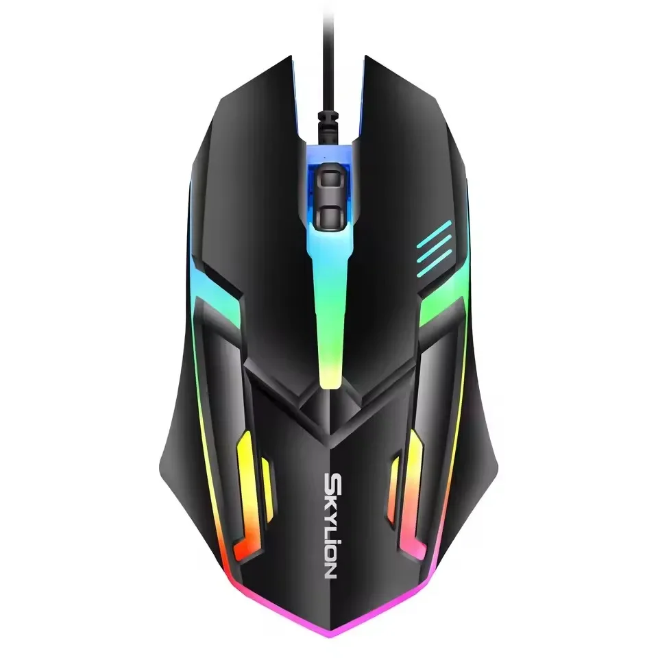 

Suitable for Microsoft Windows and Apple IOS Systems, F1 Wired 3-button Mouse, Color Lighting Games, and Office