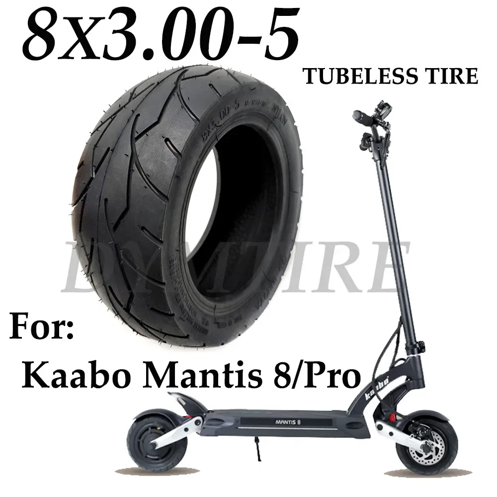 8x3.00-5 Tubeless Tire for Kaabo Mantis 8 Pro Electric Scooter Wheel Vacuum Tyre Parts