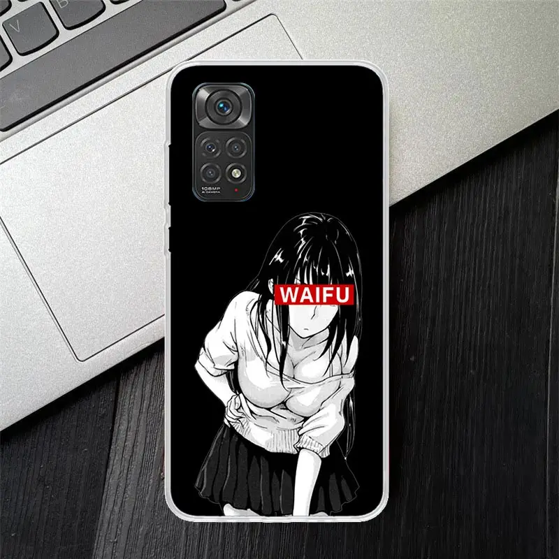 Sad Anime Aesthetic Senpai Phone Case For Xiaomi Redmi Note 13 12 12S 11 11S 10 10S 11E Pro Plus 11T 9 9S 8 8T 7 5 + Cover Funda