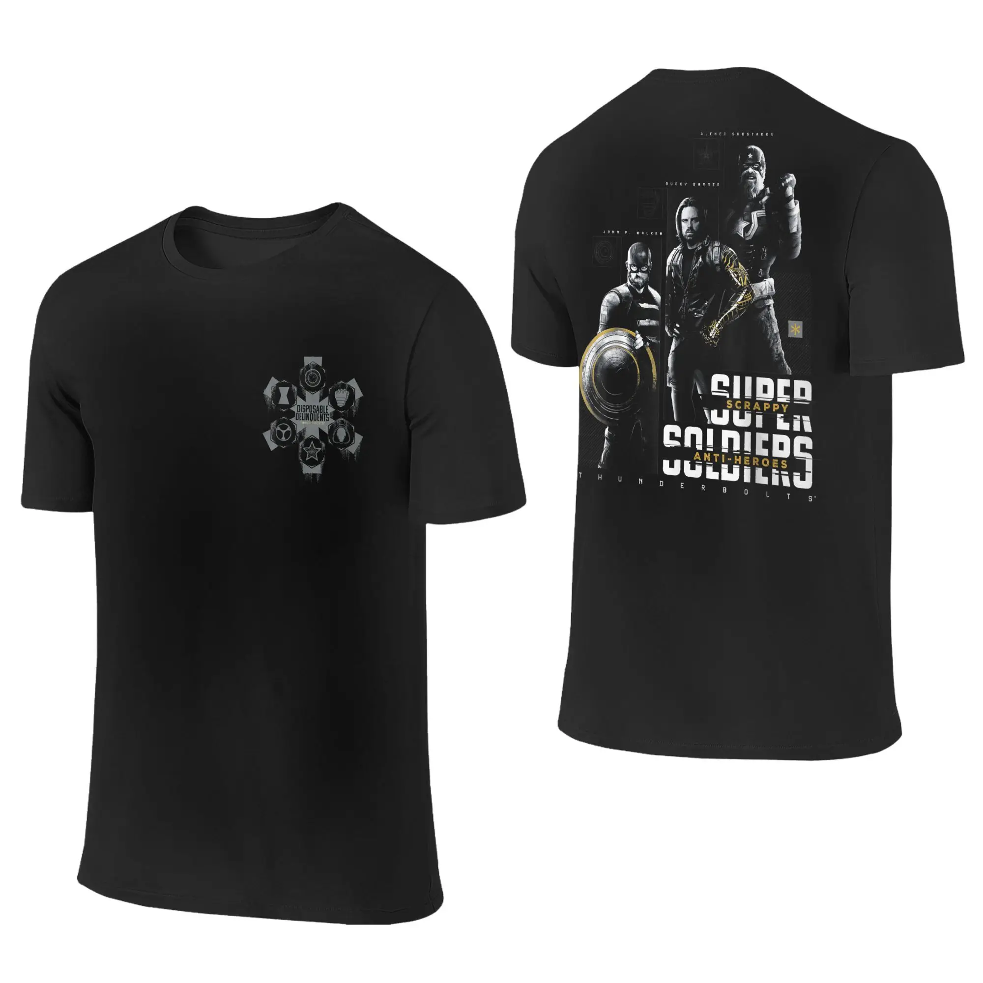 

Funny Thunderbolts Disposable Delinquents Team T-Shirts Men Women's Crew Neck Cotton T Shirts Short Sleeve Tees Classic Tops