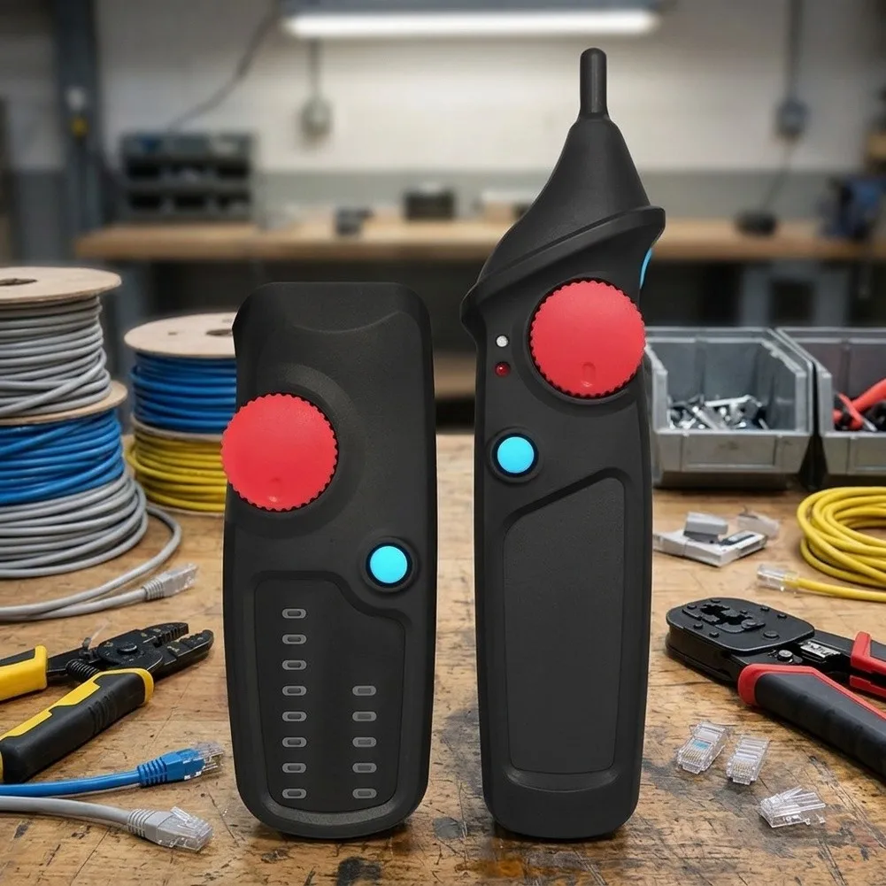 FWT82 Dual Mode Network Cable Tester Designed for RJ45 Ethernet and RJ11 Telephone Wire Tracing and Connection Validation
