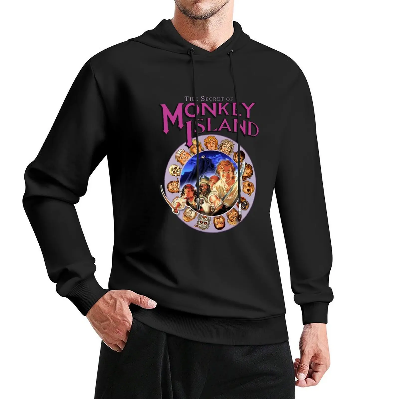 

Secret of Monkey Island - Logo and Pirate Codewheel - Classic MS-DOS point and click graphic adventure game! Pullover Hoodie