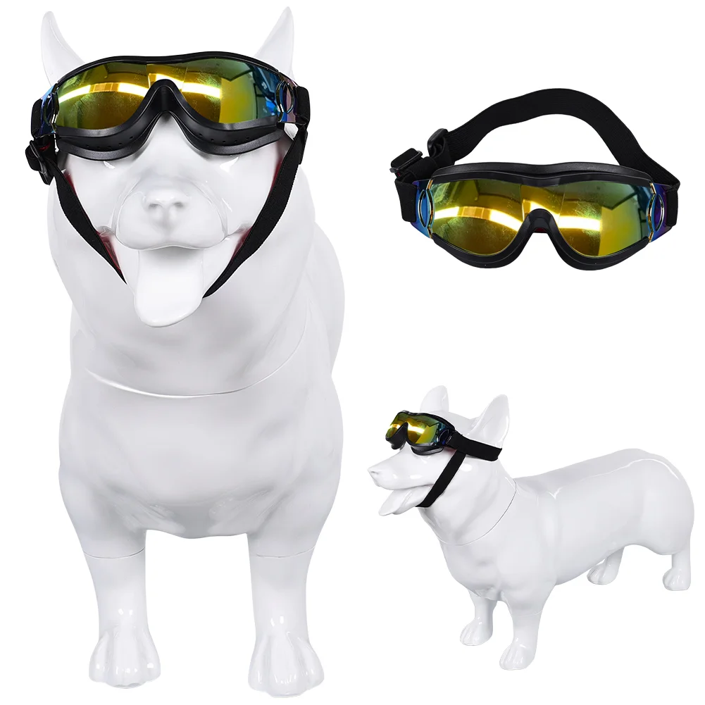 

Солнцезащитные очки для собак Bad Guys Mr. Wolf, винтажные ветрозащитные уличные очки для косплея с резинкой, аксессуары для домашних животных, вечеринка на Хэллоуин