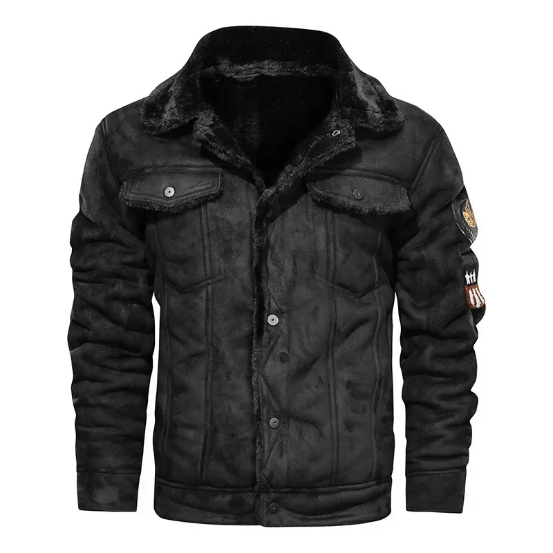 Autumn Winter Jackets Men's Fashion Casual Warm Coats Pilot PU Leather Jacket Men Clothing Moto&Biker Racing Outerwear M-4XL