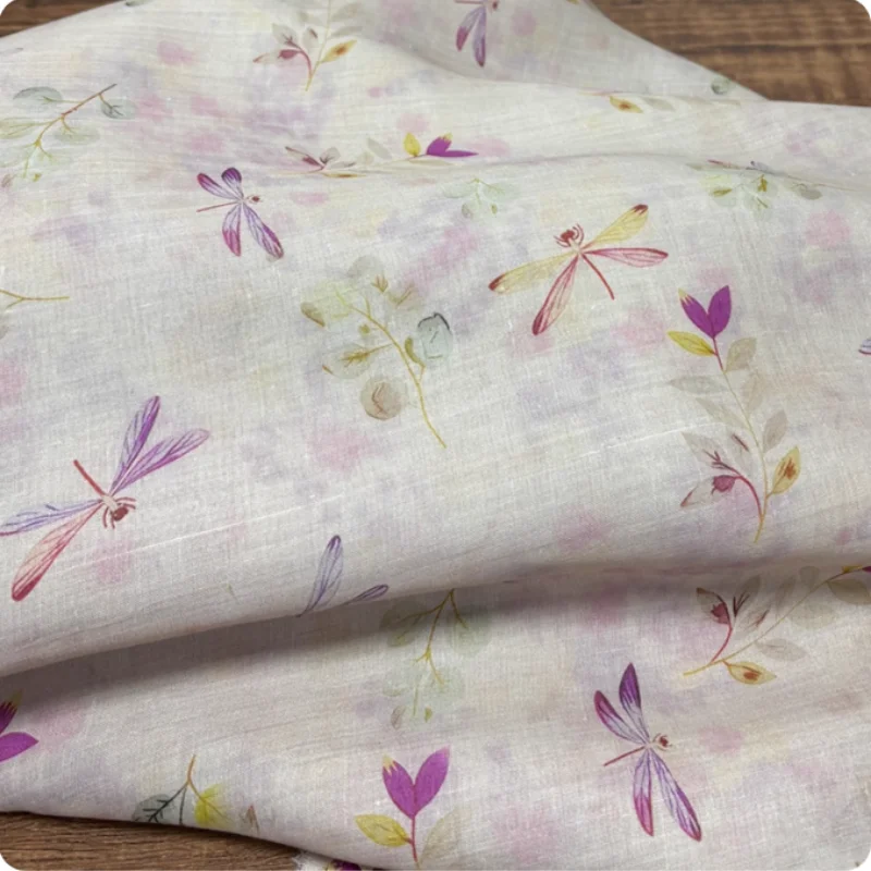 

Handmade DIY Ramie Fabric For Breathable Shirt Dress Clothing Cloth Fabric