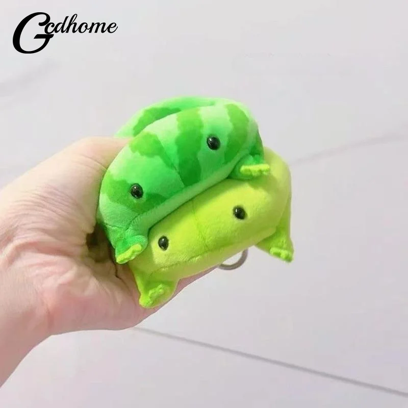 1 Stück Dekompressions-Tierfigur Flauschiger Frosch Cartoon Anime Grüner Frosch Plüschtier Weicher Frosch-Plüsch-Anhänger Niedliche Dekoration
