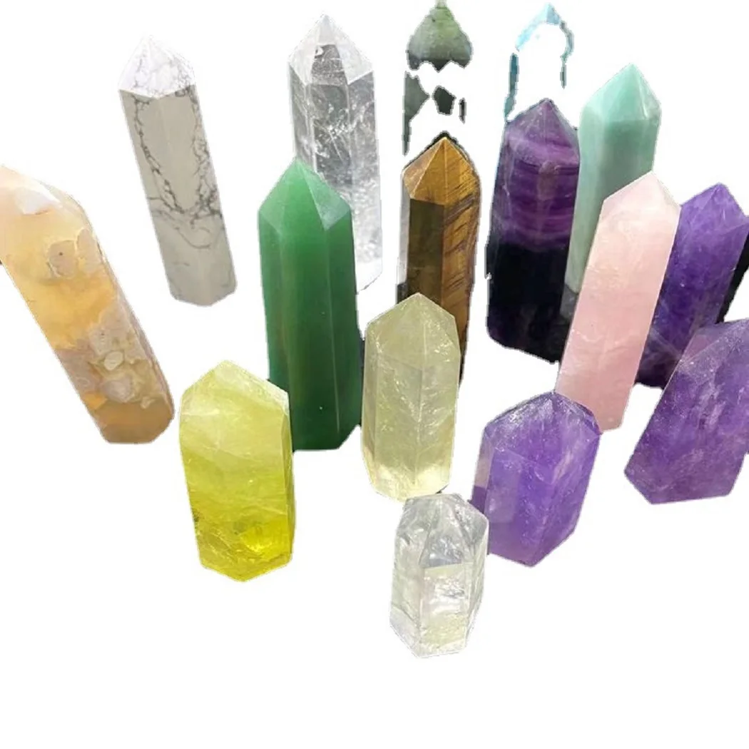 

Natural Stones Crystal Point Random ColloNatural Stones Crystal Point Random Collocation Wand Healing Stone Energy Ore Miner