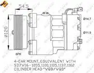 32033 air conditioner compressor CADDY GOLF PASSAT GALAXY (WGR) for