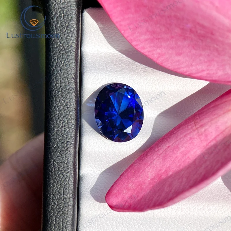 

Lab Grown Sapphire Oval Cut Diamond With AGL Certificate Royal Blue Synthetic Gemstone VVS1 Beads for Jewellry Making Material