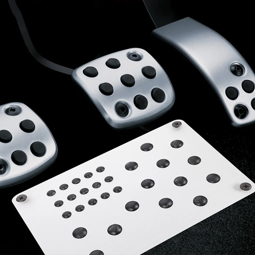 

2Pcs Car Footrests Aluminum Alloy Pedal Carpet Non-Slip Floor Mat Car Interior Foot Pads Tool-Free Installation