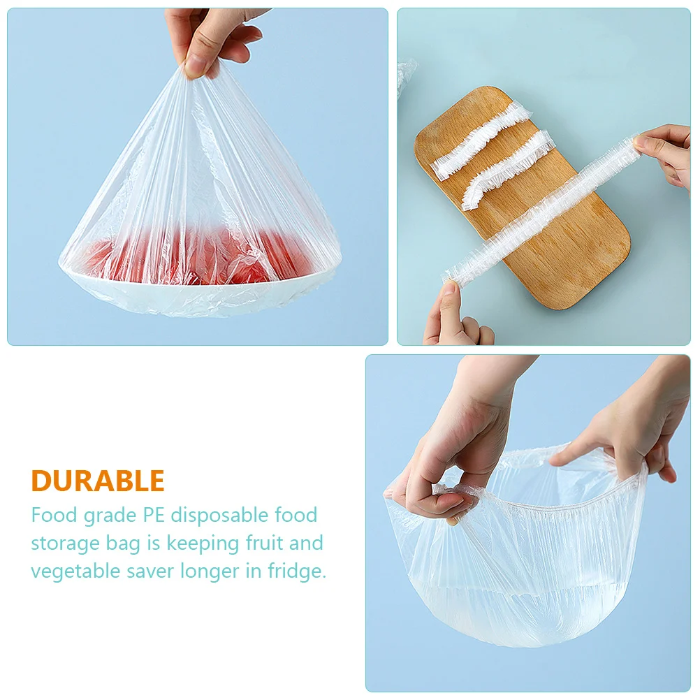 

300Pcs Elastic Edging Disposable Food Preservation Covers Plastic Wrap Bowls Fridge Fresh Keeping Storage Plastic Wrap Cover