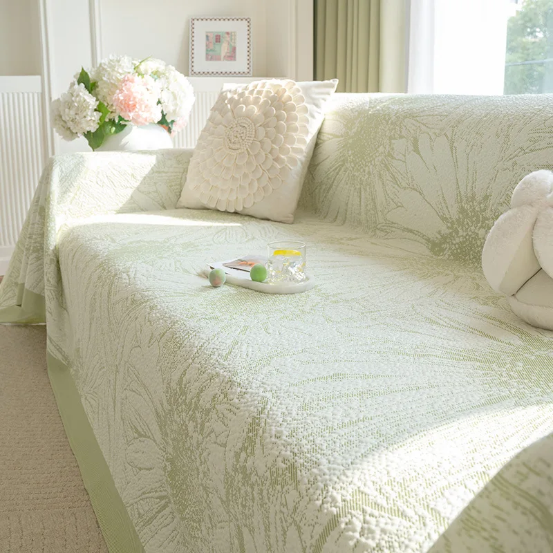 

Ice silk ins wind advanced sofa towel summer cool non-slip one-piece sofa cover