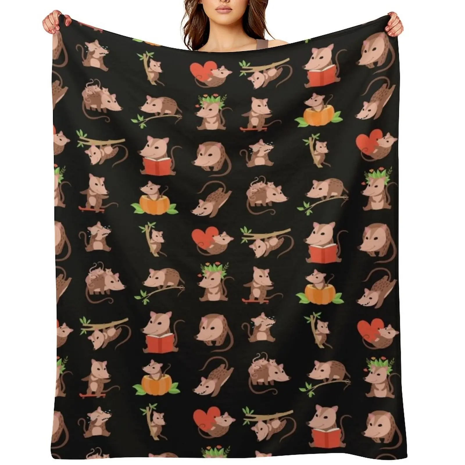 

Possum Sheet-Possum lover Throw Blanket Kid'S Plush Loose for winter Blankets