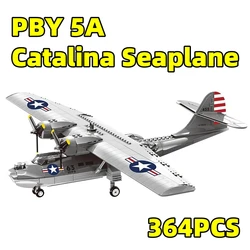 Pby 5A Catalina Deniz Uçağı Askeri Savaşçı Yapı Taşı Montaj Oyuncak Helikopter Modeli Çocuk Hediye