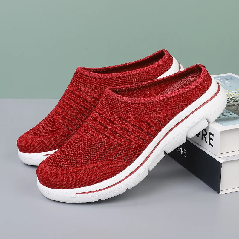 

HKDQ Унисекс Туфли без шнуровки Мужская повседневная обувь Легкие полутуфли Женская мужская летняя обувь с дышащей сеткой Большой размер 35-48 Обувь