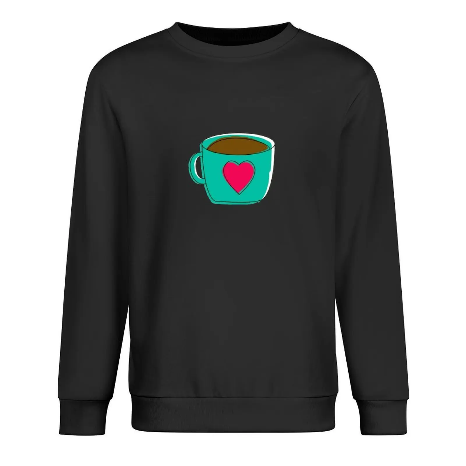 

Green Coffee Mug Cup Red Heart Design Gifts Pullover korean autumn clothes autumn new products autumn clothes sweatshirt for men