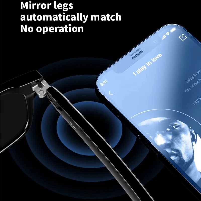 Zestaw słuchawkowy 2 w 1 Inteligentne okulary Blue Tooth Audio Call AI Voice Noise Reduction Music Eyewear Wodoodporny głośnik Mics Calls Eyeglass