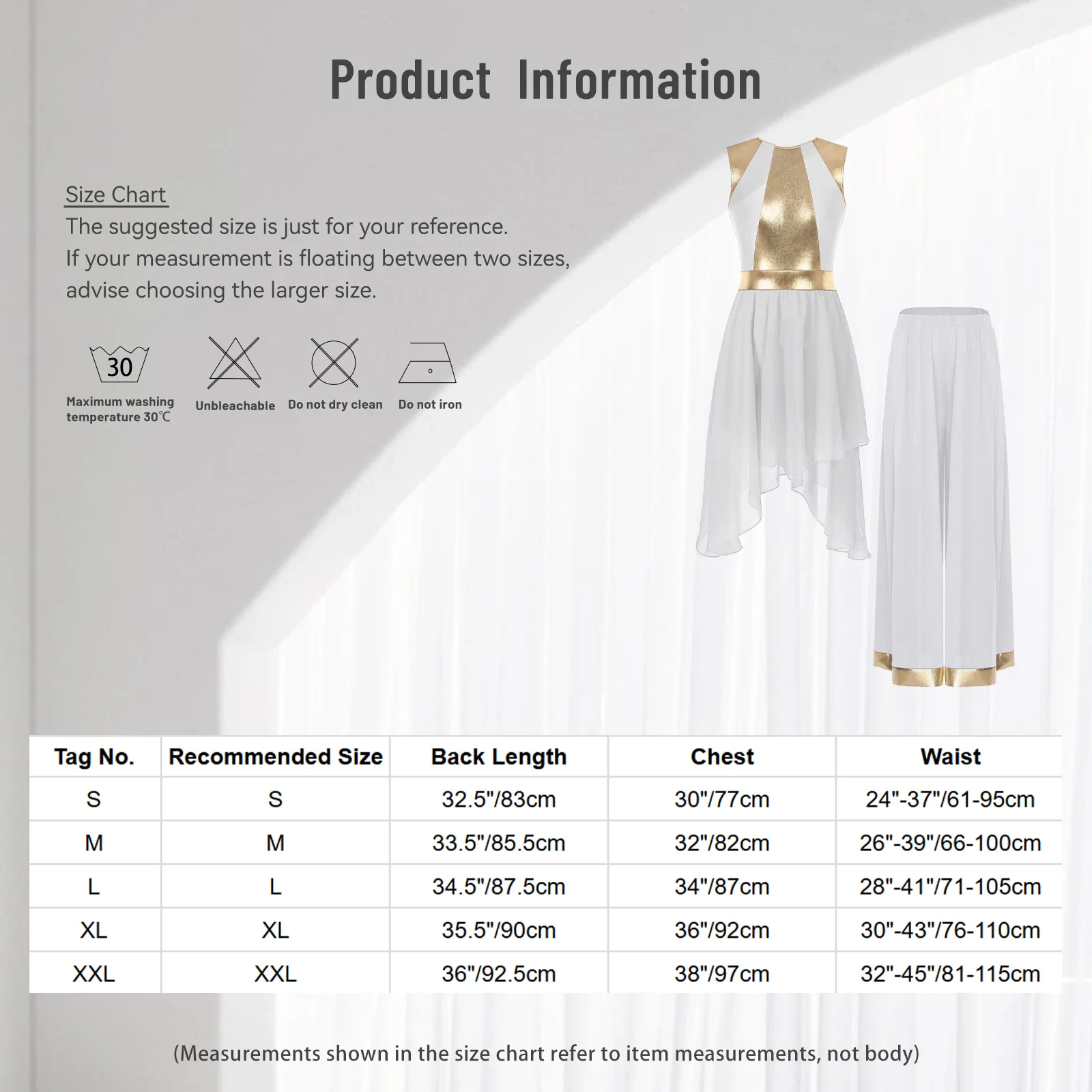 إمرأة لامع لامع المرقعة الغنائية الرقص الزي بلا أكمام فستان غير منتظم بنطال ذو قصة أرجل واسعة العبادة للرقص الحديث