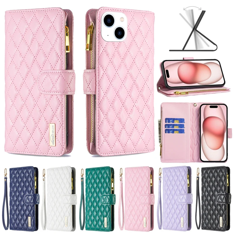 For iPhone 15 Pro Max 14 Pro Max 13 Mini 12 Pro11 SE 2022 X XR XS Max 8 7 Plus Wallet Small Fragrance Magnetic Flip Leather Case