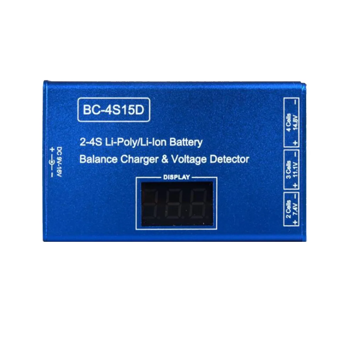 BC-4S15D Batterij Lipo Li-Ion Balanslader Spanningsdetector LCD Digitale Display Balanslader voor RC Batterij EU Plug