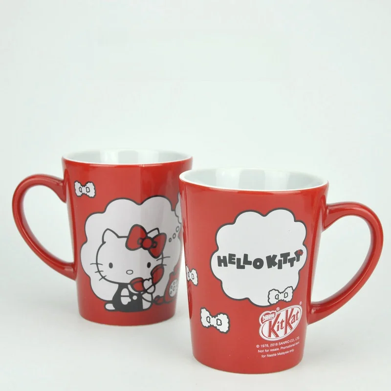 Hot Sale New Arrival 300ml Hello Kitty Nestle Co Branded Mug Cup Lovers Cups Coffee Cups Holiday Originality Gifts For Girls