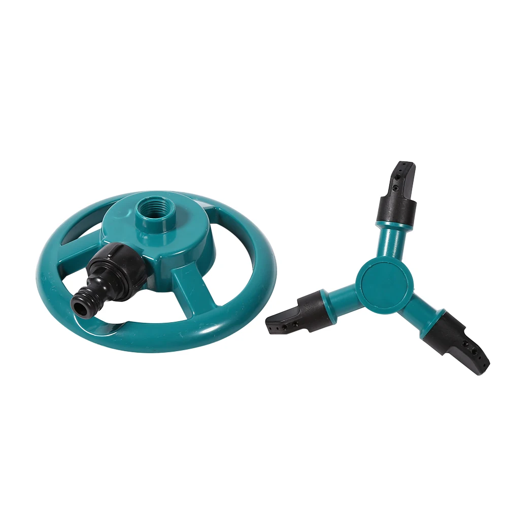 

360 Degree Fully Circle Rotating Watering Sprinkler Irrigation System 3 Nozzle Pipe Hose for Garden