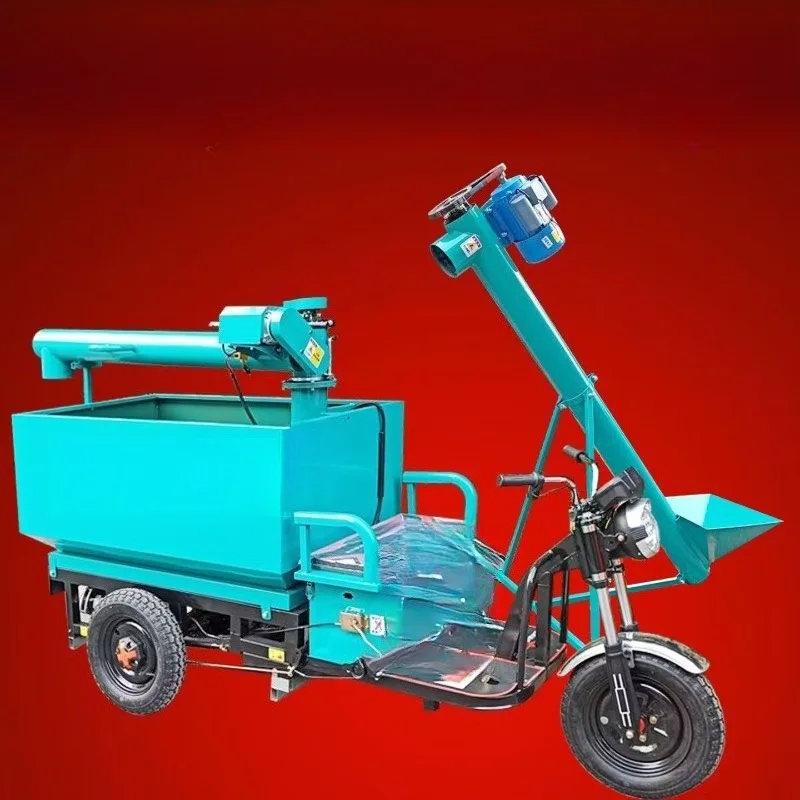 

автоматический грузовик для подачи кормов, полностью автоматическое оборудование для подачи кормов, небольшой трехколесный грузовик для подачи кормов