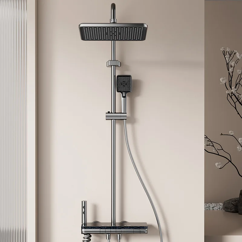 

Shower set Household bathroom Rain bath Constant temperature toilet Pressurized storage Starry sky ambient light