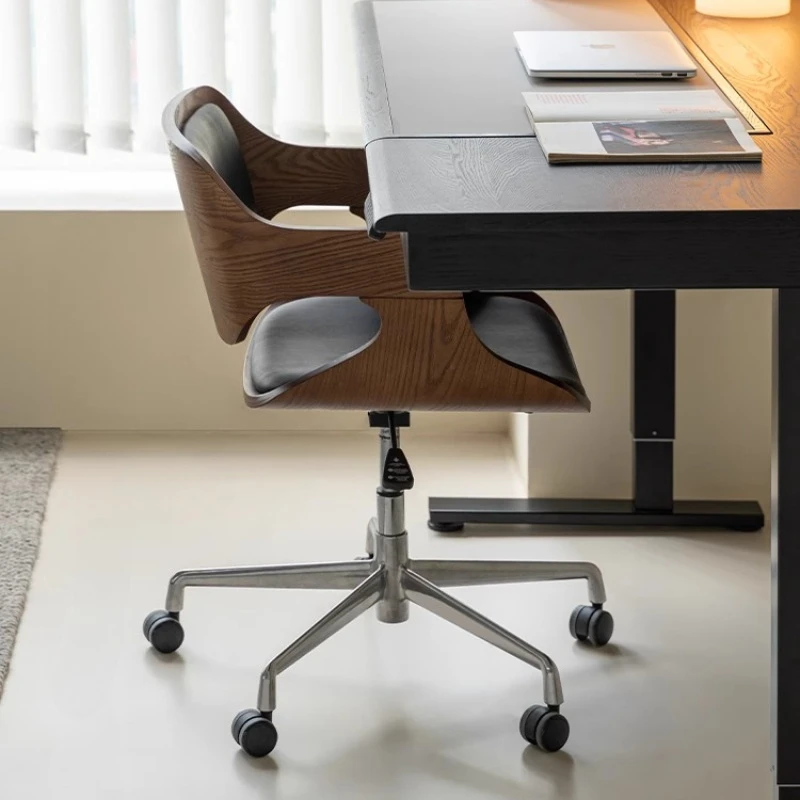 Reading Dresser Office Chair Relaxing Backrest Wooden Comfortable Office Chair Cushion Arm Sillas De Oficina Trendy Furniture